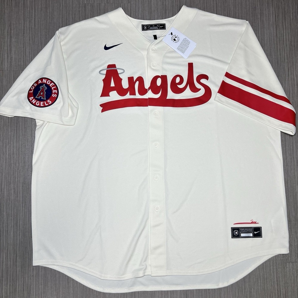 Los Angeles Angels Nike City Connect Cream MLB Baseball Team Jersey Men's 3XL - Picture 2 of 7